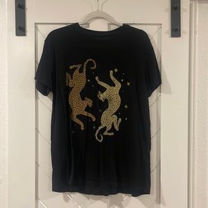 SHOW ME YOUR MUMU black cheetah t shirt
